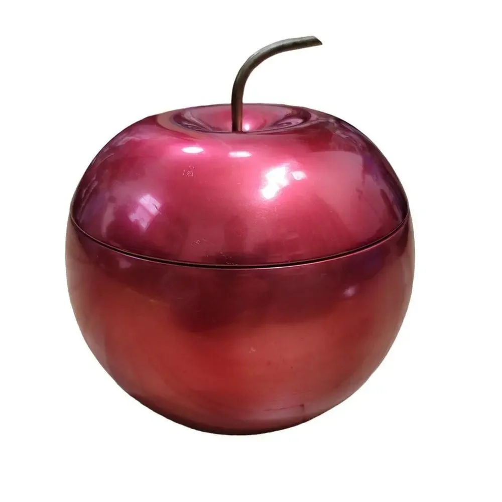 Vintage Melkraft Metal Apple Ice Bucket Vacuum Insulated